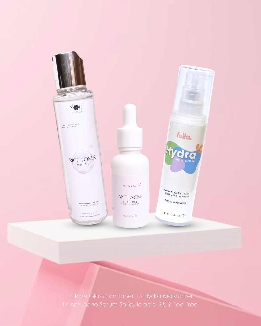 Value Bundle - Rice toner Niacinamide 2% & Hydra Moisturizer (Serum of choice)